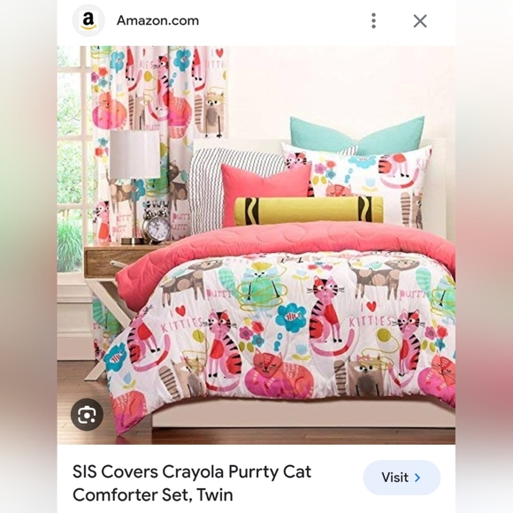 Difficult to find Crayola "Purrty cat" pillow cases - Picture 6 of 6
